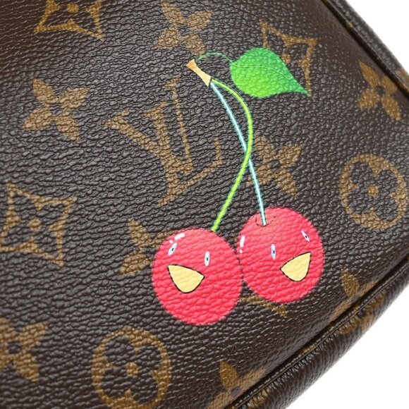 Louis Vuitton Monogram Cherry Pochette Accessoires Handbag M95008 VI0015 195254 - Picture 3 of 7
